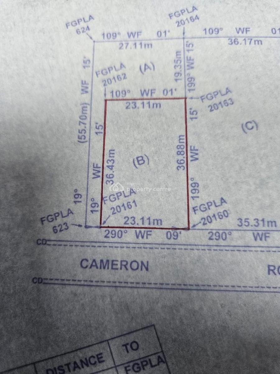 Land Measuring 849sqm, Cameron Rd Old Ikoyi, Ikoyi, Lagos, Mixed-use Land for Sale
