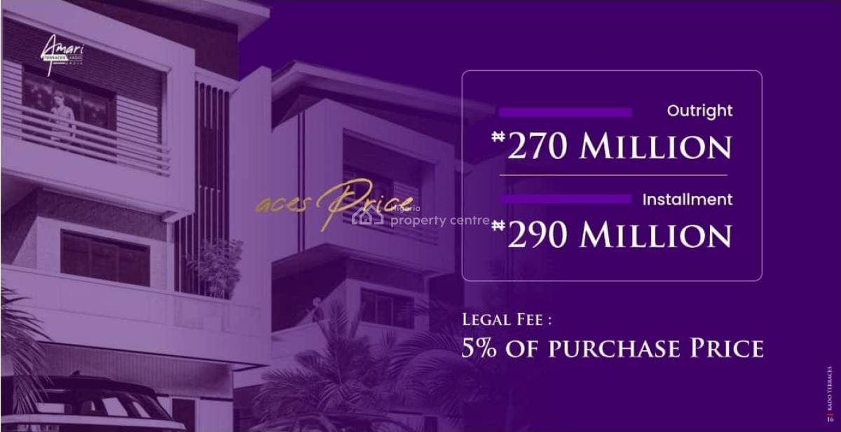 5 Bedroom Luxury Duplex with Bq in Amari, Amari, Kado, Abuja, Terraced Duplex for Sale