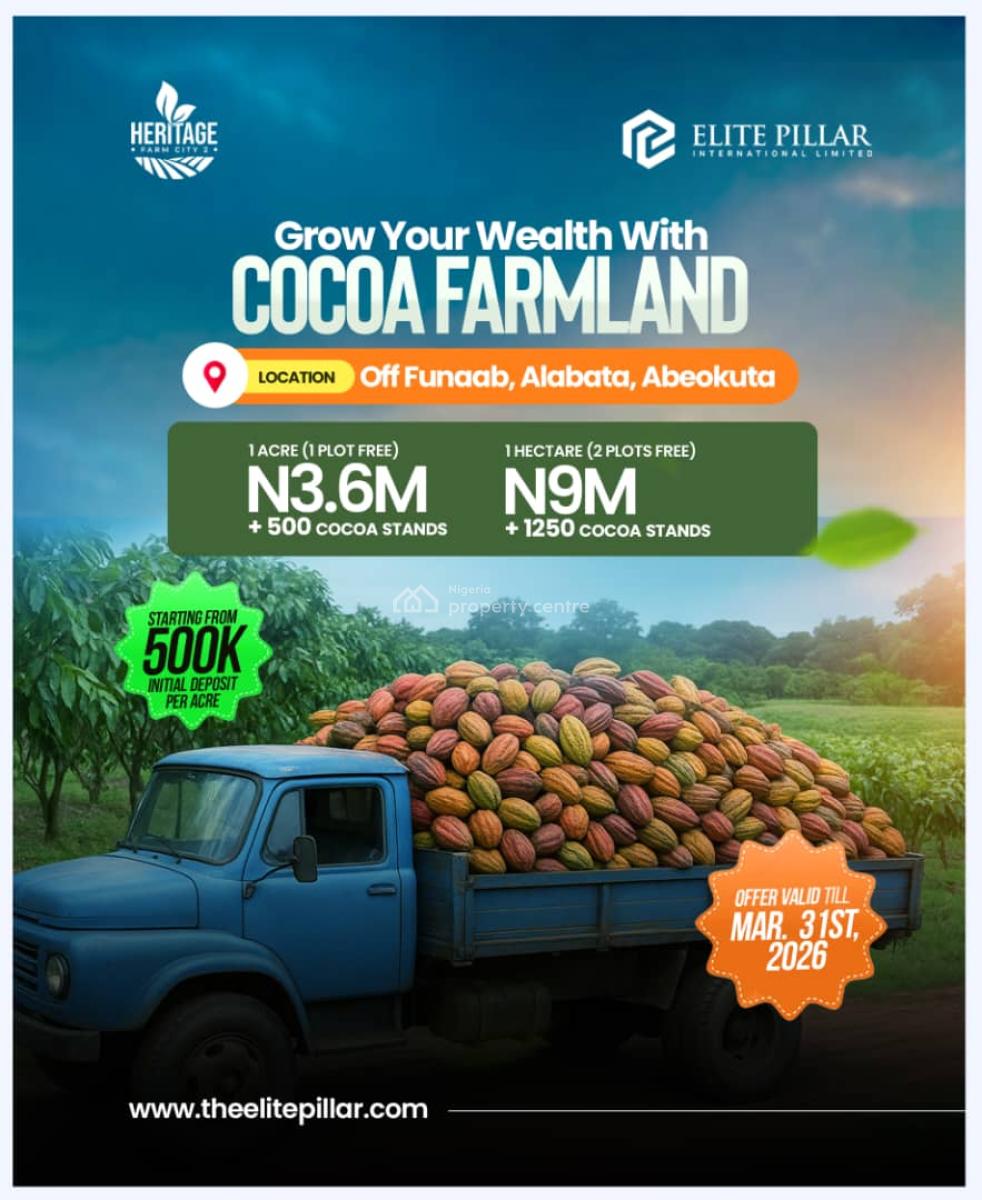 Grow Your Wealth with Cocoa Farm Land All Inclusive (6 Plots), Off Funaab Alabata Abeokuta, Magboro, Ogun, Mixed-use Land for Sale