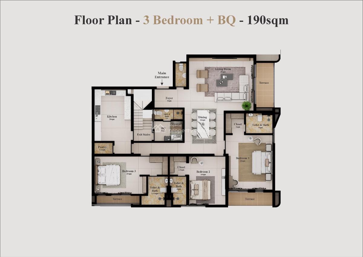 1 Beedroom Apartment . Psyment Plan 12 Months, Sea Gate Estate, Ikate Elegushi, Lekki, Lagos, Mini Flat (room and Parlour) for Sale