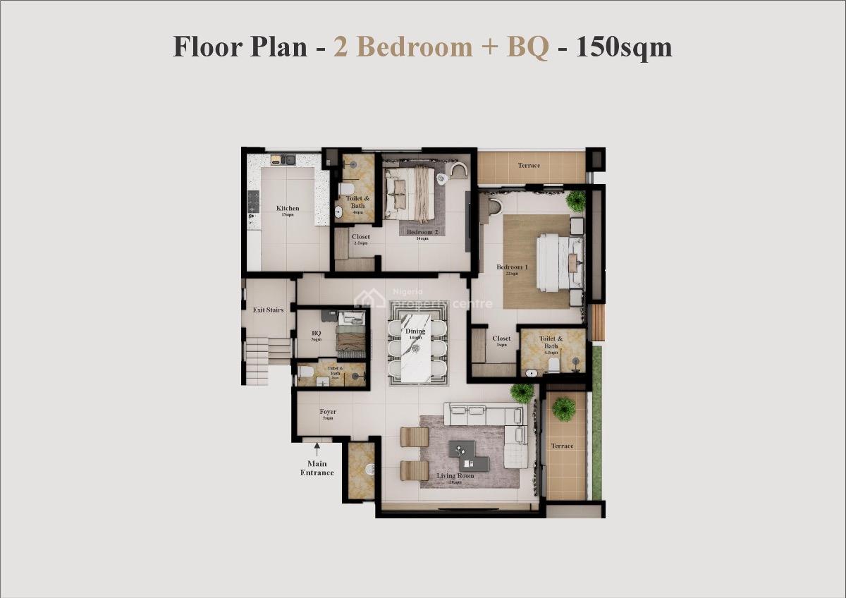 1 Beedroom Apartment . Psyment Plan 12 Months, Sea Gate Estate, Ikate Elegushi, Lekki, Lagos, Mini Flat (room and Parlour) for Sale