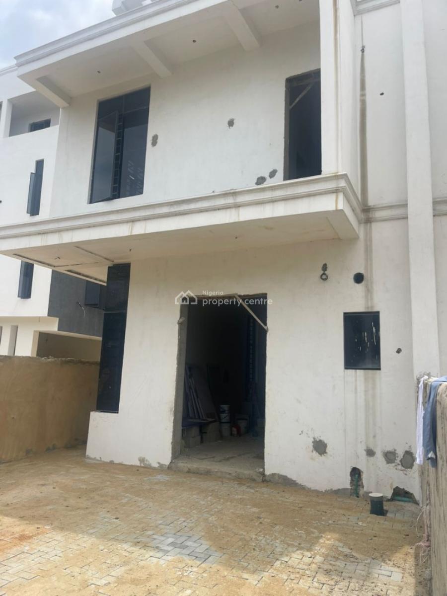 Carcass 4-bedroom Semi Detached House with Bq, Ikate, Lekki, Lagos, Semi-detached Duplex for Sale