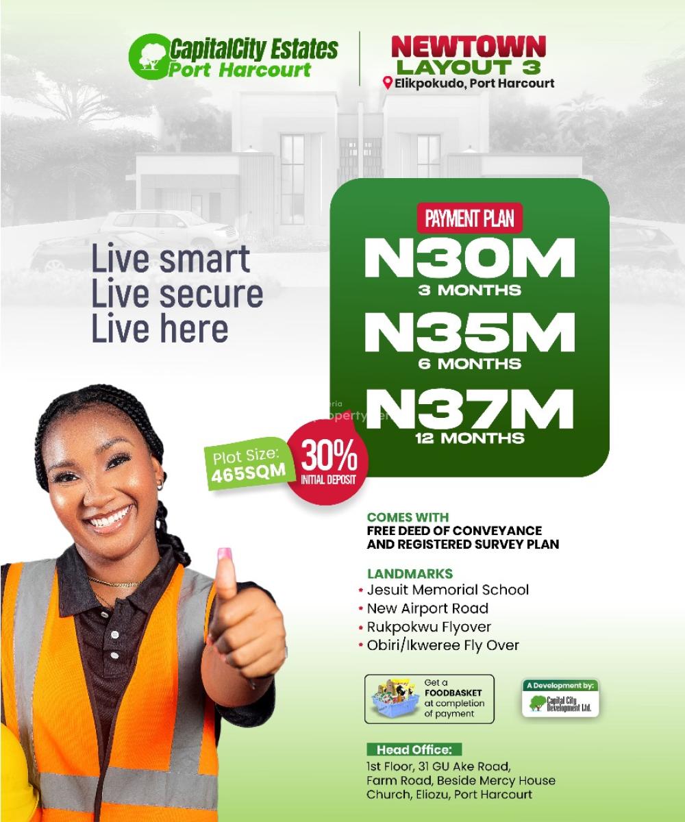 Affordable Land with C of O in a Developed Location, Elikpwuodu Ring Road, Port Harcourt, Rivers, Land for Sale