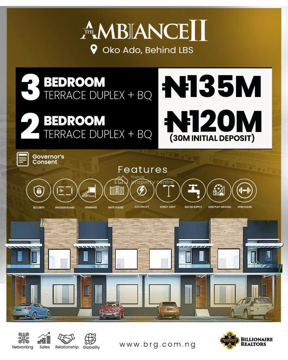 Prestigious Luxury Duplex for High-net-worth Buyers, Ambiance 2, Sangotedo, Ajah, Lagos, Terraced Duplex for Sale