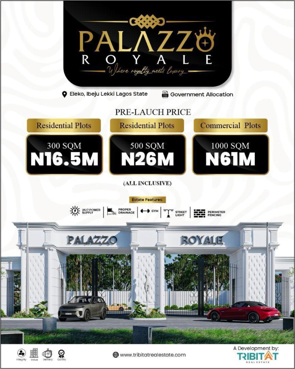 Invest in Luxury Plots of Land, Palazzo Royale, Along Lekki Epe Expressway, Eleko, Ibeju Lekki, Lagos, Residential Land for Sale