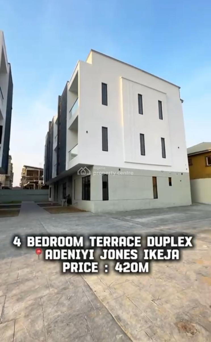 Spacious 4 Bedrooms Terrace Duplex with Bq, Adeniyi Jones, Ikeja, Lagos, Terraced Duplex for Sale
