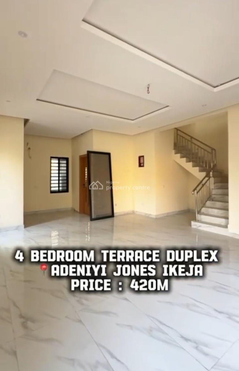 Spacious 4 Bedrooms Terrace Duplex with Bq, Adeniyi Jones, Ikeja, Lagos, Terraced Duplex for Sale