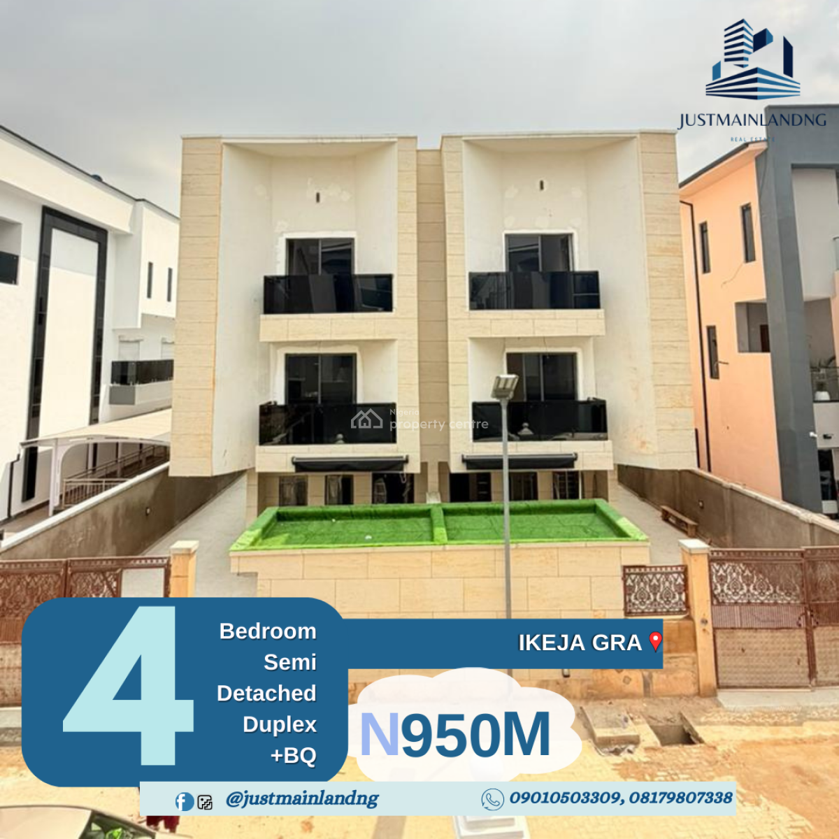Gorgeously Finished Spacious 4-bedroom Semi-detached Duplex with Bq &, Ikeja Gra, Ikeja, Lagos, Semi-detached Duplex for Sale