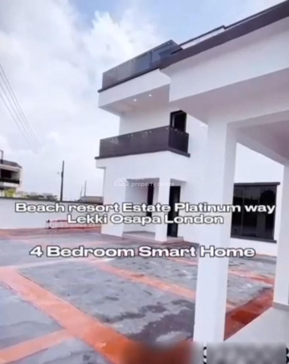 4 Bedrooms Duplex, Beach Resort Estate, Osapa, Lekki, Lagos, Detached Duplex for Sale