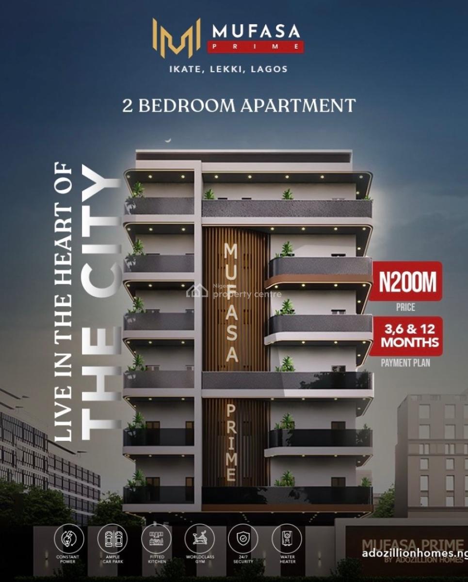 Standard 2 Bedroom Apartment with Modern Facilities, Musafat Prime with C of O Located 10mins Drive From Admiralty Drive, Ikate Elegushi, Lekki, Lagos, Block of Flats for Sale