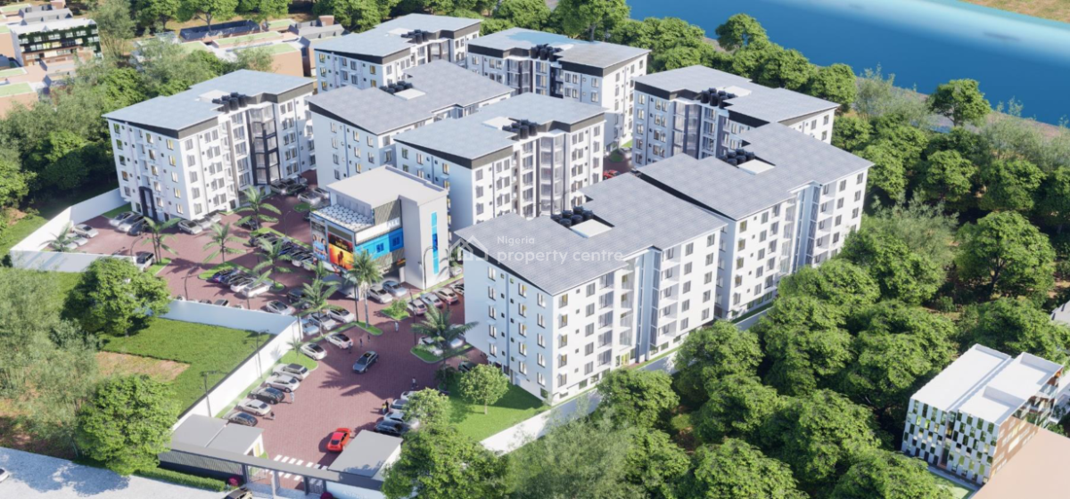 Aspire Apartment: Premium Apartment with Waterfront View, Sola Omole Street, Opposite Addo New Market, Ajah, Lagos, Block of Flats for Sale