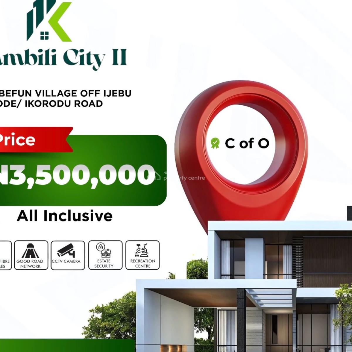 Affordable and Developed Dry Land, Kanbili Located Along Epe Ijebu-ode Ikorodu Expressway Ibefu, Ijebu East, Ogun, Mixed-use Land for Sale