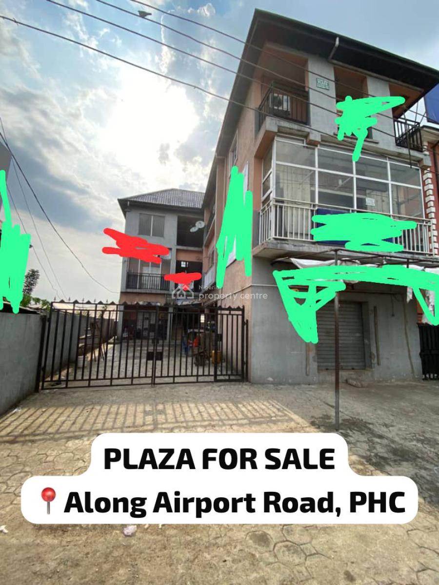 Plaza Comprising of Shops, Large Hall & Office Space, Directly Along The Airport Road, Port Harcourt, Rivers, Plaza / Complex / Mall for Sale