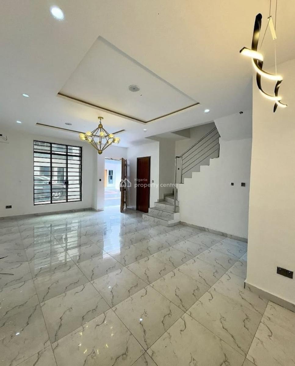 Newly Built and Serviced 4 Bedrooms En-suite Townhouse with Fitted Kitchen, Chevron Drive, Before 2nd Toll Gate, Lekki, Lagos, Terraced Duplex for Rent