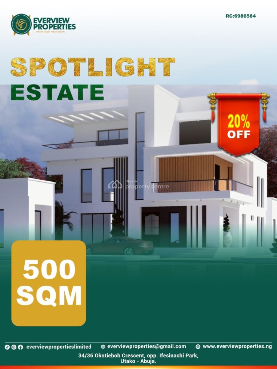 500sqm Plot for 5-bedroom Fully Detached Duplex with Detached Bq, Plot No. 50 Cadastral Zone F03, Usman District, Opposite Mshel Harmony, Katampe Extension, Katampe, Abuja, Land for Sale