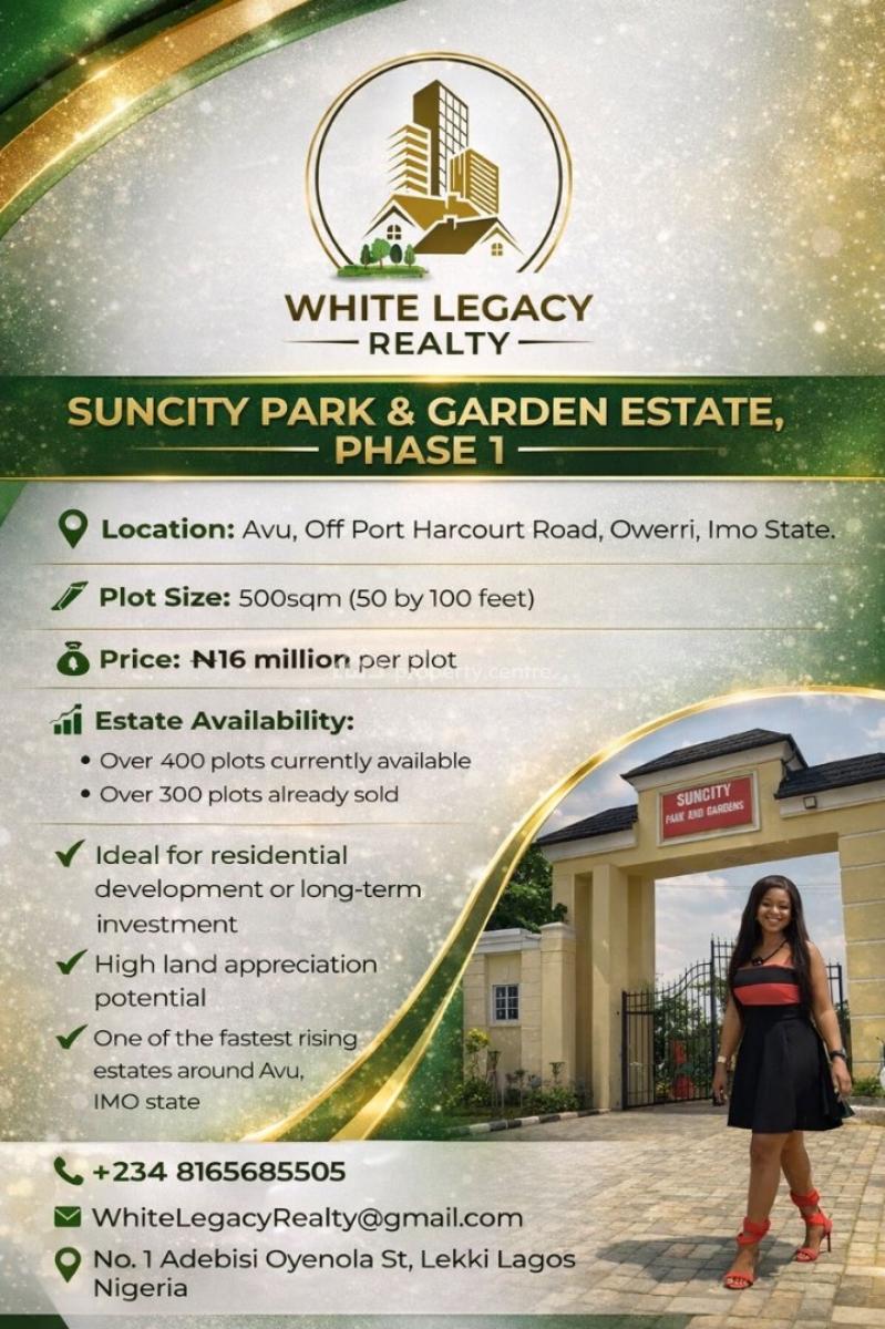 500sqm 50 By 100  Feet, Over 400 Plots Available, Estate Off Port Harcourt Road, Owerri Municipal, Imo, Mixed-use Land for Sale