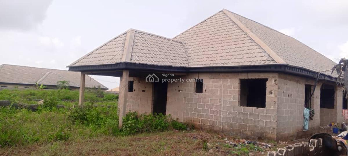 Standard Roofed 4 Bedroom Bungalow on Full Plot, Lusada Agbara, Close to The Expressway, Agbara-igbesa, Lagos, Detached Bungalow for Sale