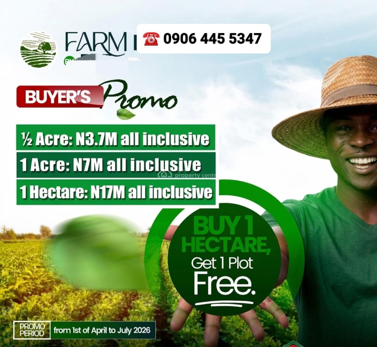 Acres and Hectares of Farmland, Idiru, Odogbolu, Ogun, Land for Sale