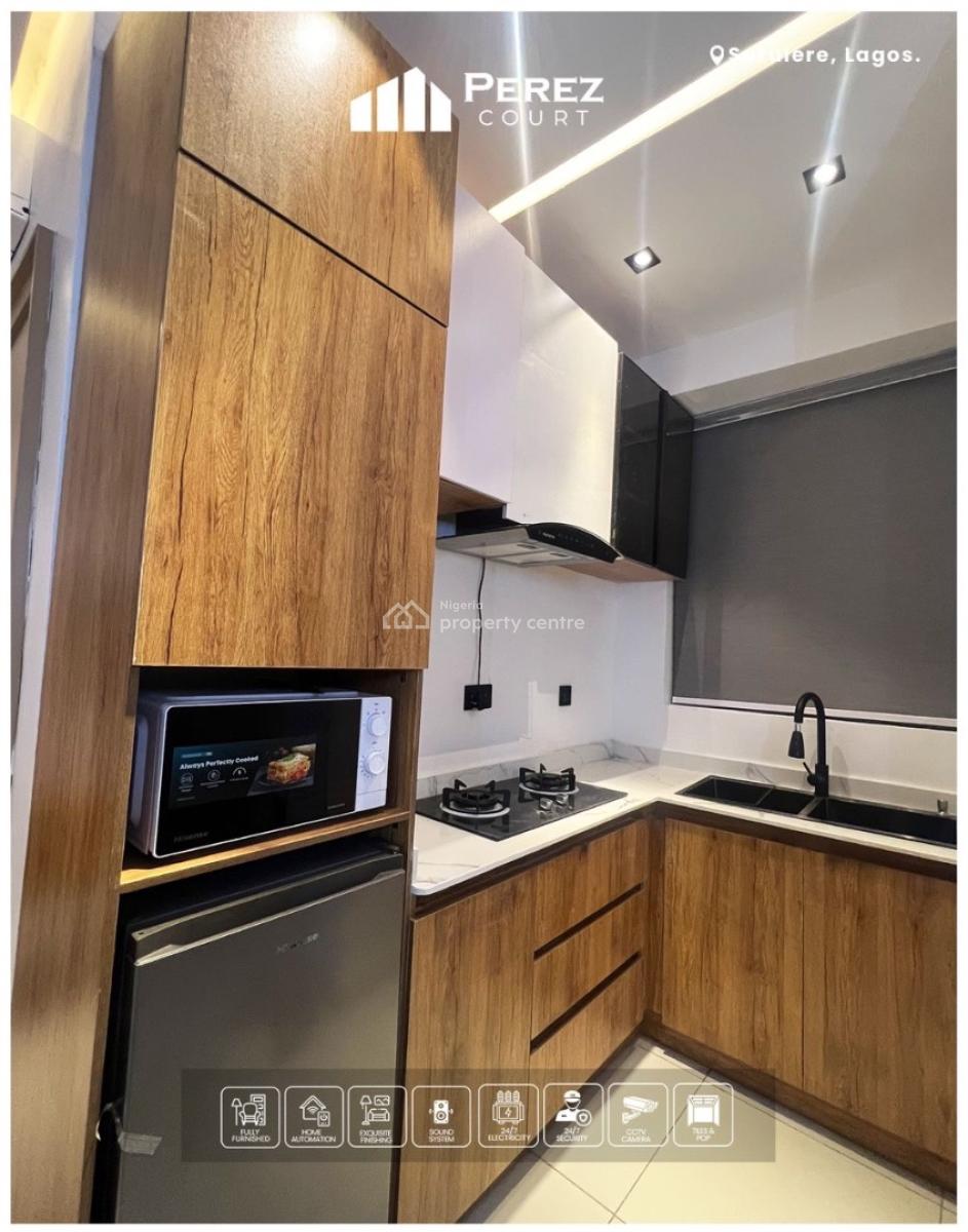 Premium Furnished 2 Bedroom Apartment -- Ideal for Investment, Fully Furnished with Smart Home Automation in a Busy Environment, Surulere, Lagos, Block of Flats for Sale