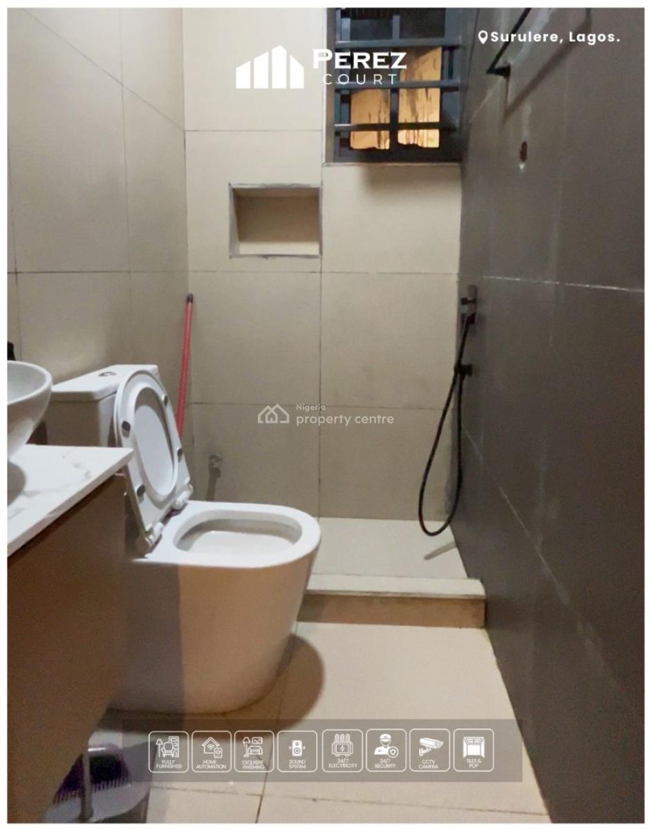 Premium Furnished 2 Bedroom Apartment -- Ideal for Investment, Fully Furnished with Smart Home Automation in a Busy Environment, Surulere, Lagos, Block of Flats for Sale