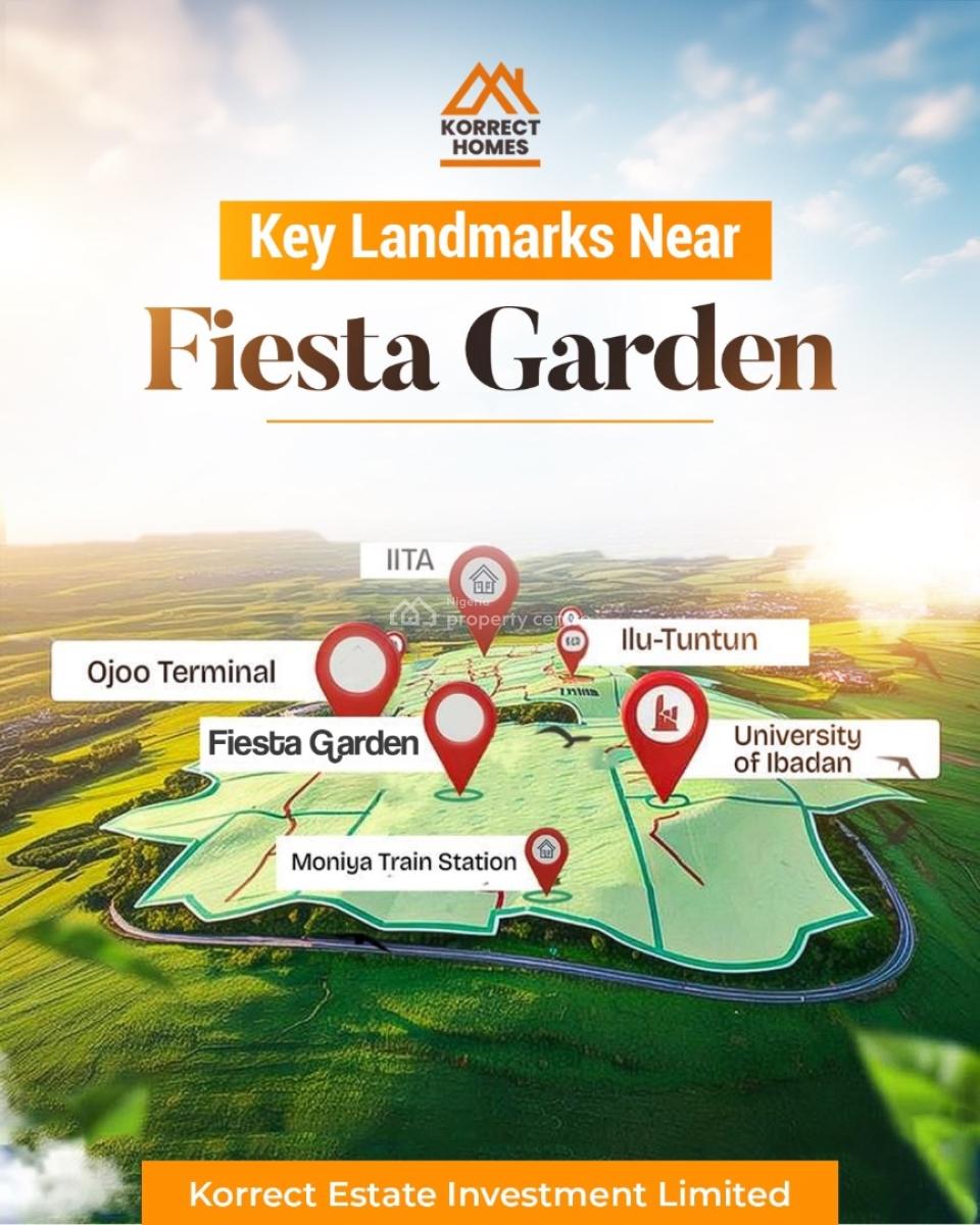 Land in Ogun State Fiesta Garden, Moniya, Ibadan, Oyo, Residential Land for Sale