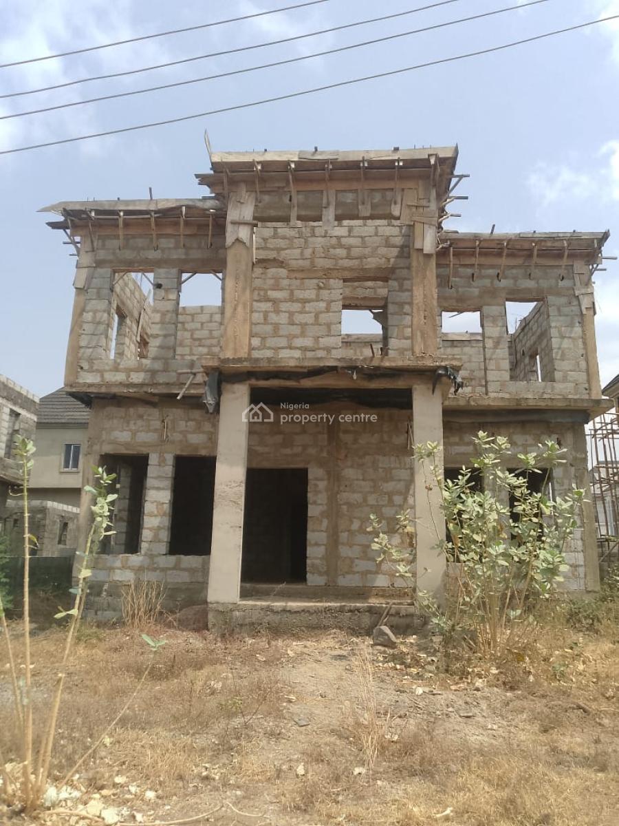 4-bedroom Duplex Carcass on 500sqm, Von Axis, Lugbe District, Abuja, Detached Duplex for Sale