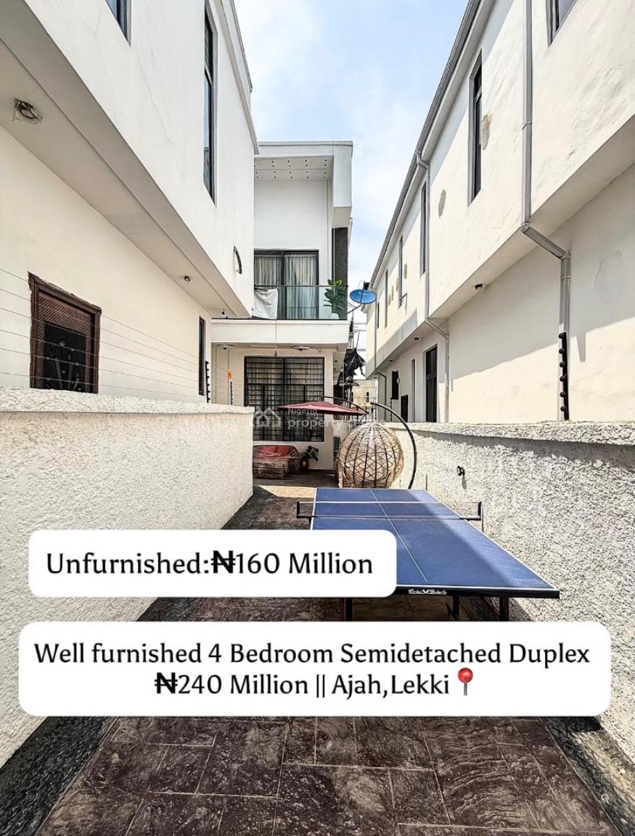 Furnished 4 Bedroom Semi Detached Duplex, Lekki Palm City, Ajah, Lagos, Semi-detached Duplex for Sale