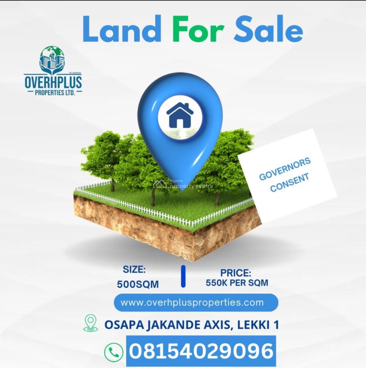 Premium 500 Sqm Prime Land, Osapa, Lekki, Lagos, Mixed-use Land for Sale