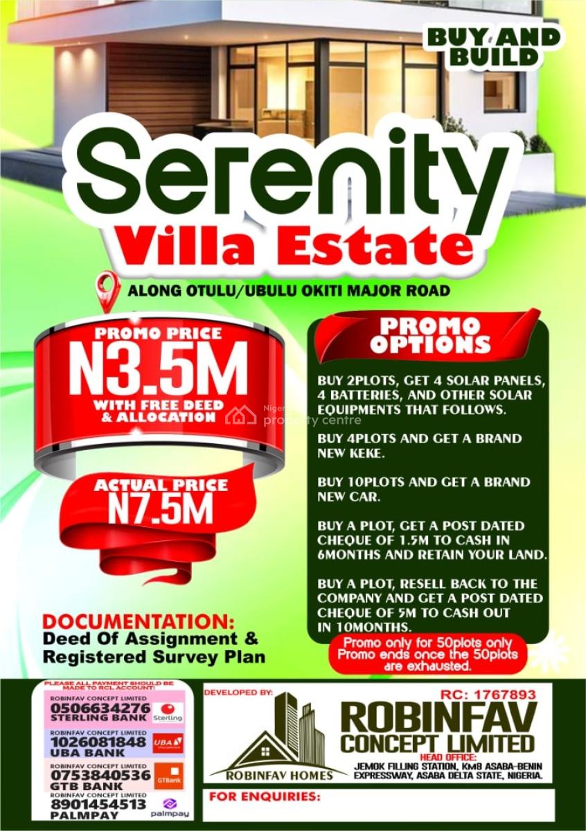 Where Smart Investors Are Securing Their Next Real Estate Opportunity, Along Otulu / Ubulu Okiti Major Road Asaba Delta State, Asaba, Delta, Residential Land for Sale