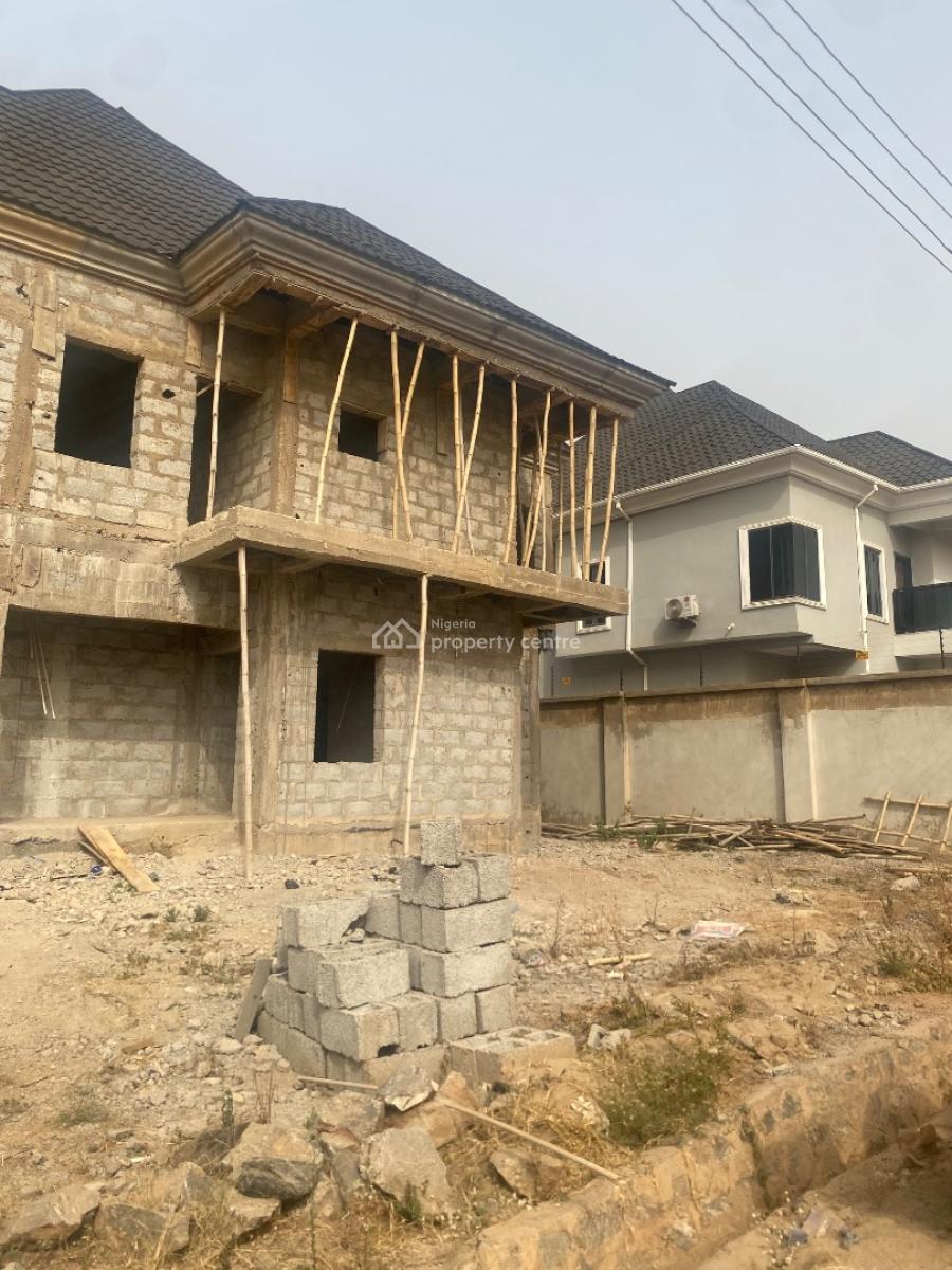 Luxury 4 Bedroom Carcass Duplex, Mercy Gold Estate Pykasa Airport Road, Pyakasa, Lugbe District, Abuja, Detached Duplex for Sale
