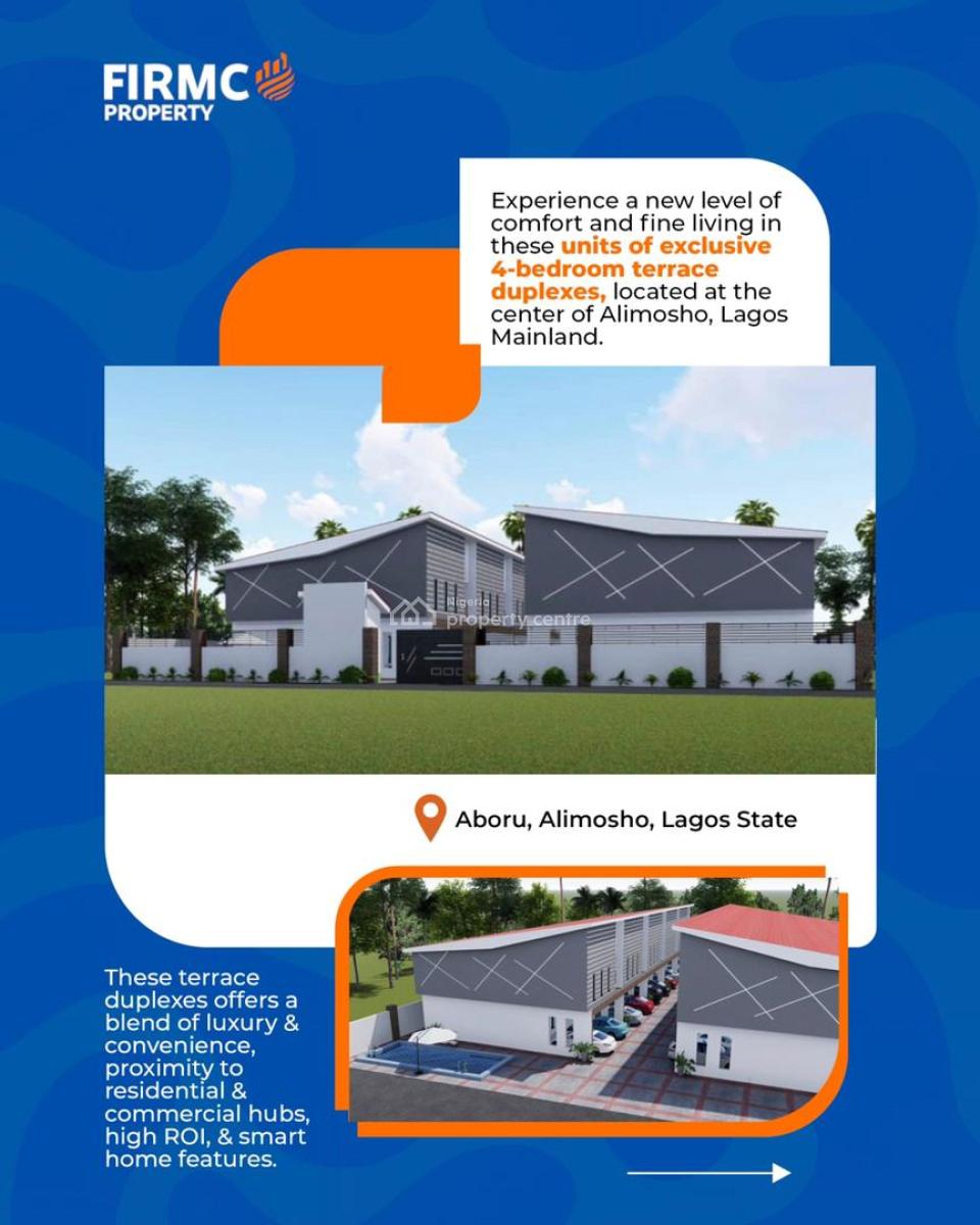 Affordable Off-plan 4 Bedroom Terraced Duplex, Ipaja, Lagos, Terraced Duplex for Sale