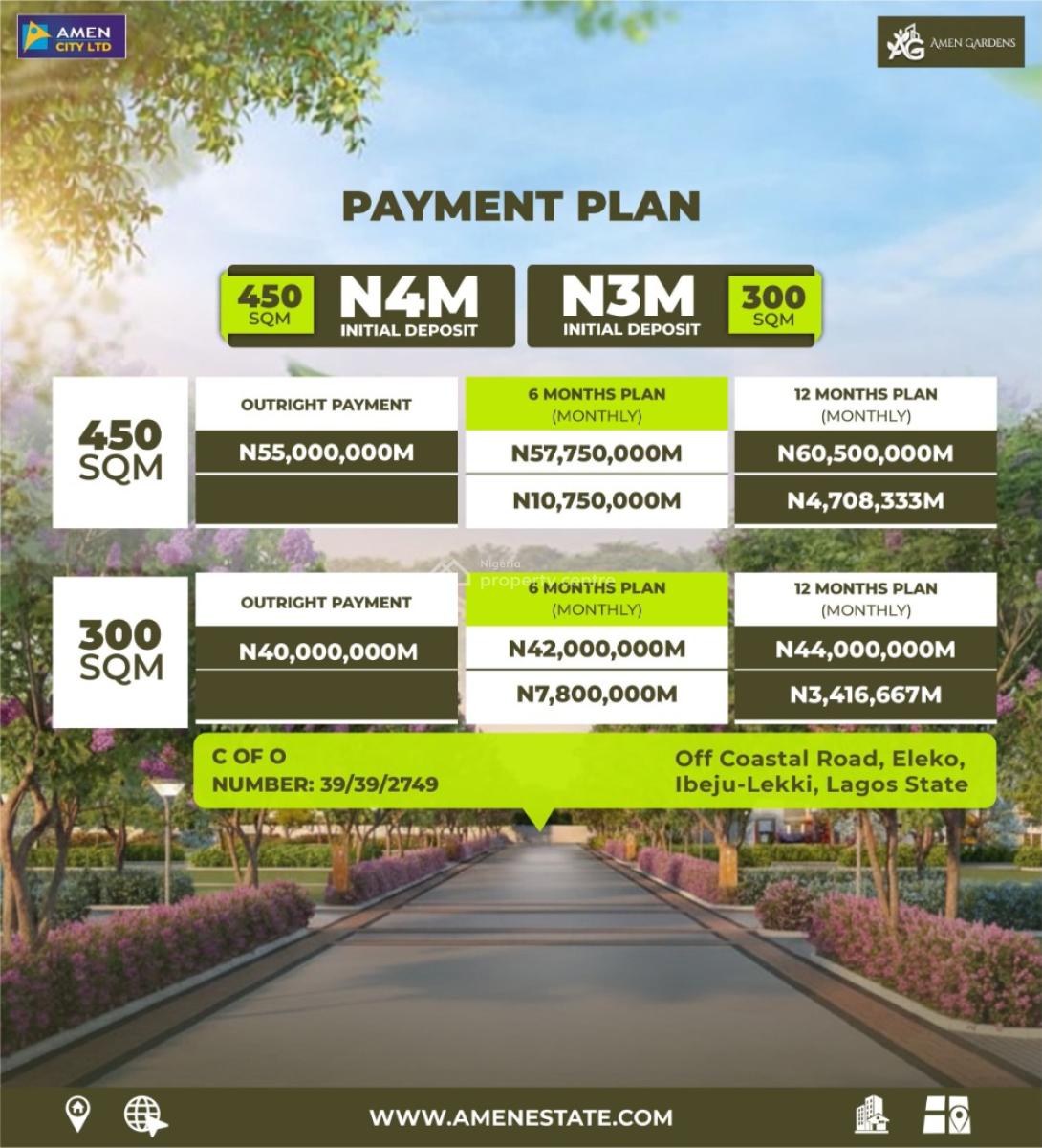 Verifiable C of O Estate Land, Amen Gardens, 2 Mins to The Coastal Road, Eleko, Ibeju Lekki, Lagos, Residential Land for Sale