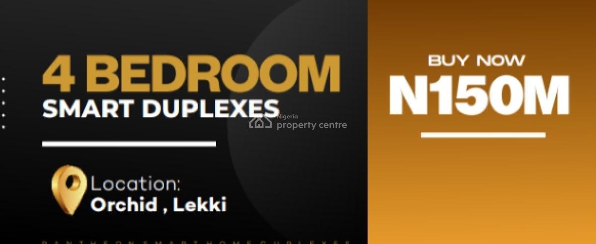Smart 4 Bedroom Terraced Duplex Without Bq( Fully Automated), Orchid Road, Ikota, Lekki, Lagos, Terraced Duplex for Sale