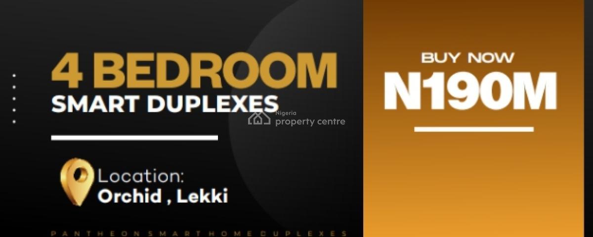 Fully Automated Smart 4 Bedroom Townhouse with Bq, Orchid Road, Ikota, Lekki, Lagos, Terraced Duplex for Sale