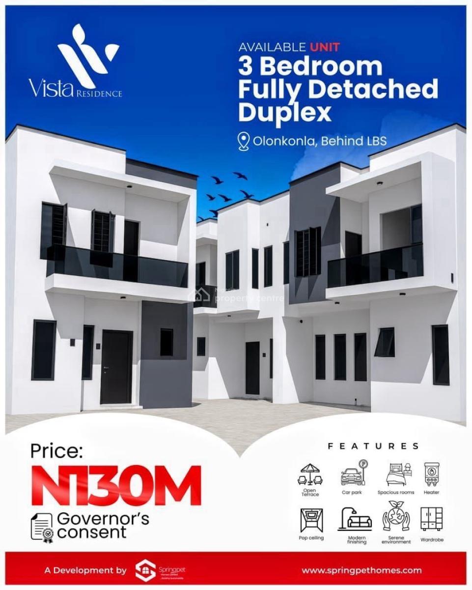 Beautiful Vista Residence, 3 Bedroom Duplex, Olokonla, Ajah, Lagos, Semi-detached Duplex for Sale