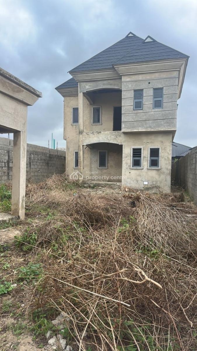 Four Bedroom Detached Duplex Carcass, Igbogbo, Ikorodu, Lagos, Detached Duplex for Sale