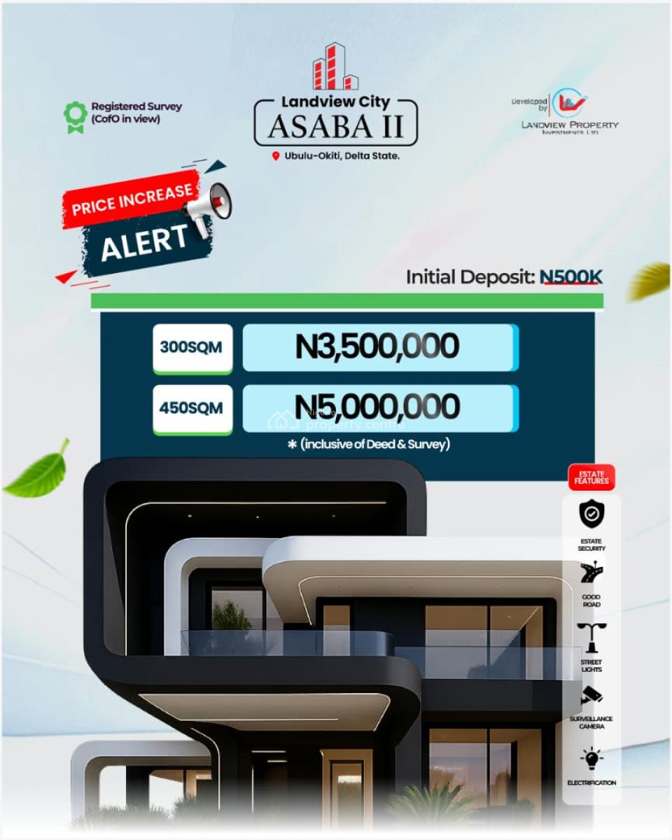 Land, Landview City Estate Phase 2 Ubulu-okiti, Asaba, Delta, Residential Land for Sale