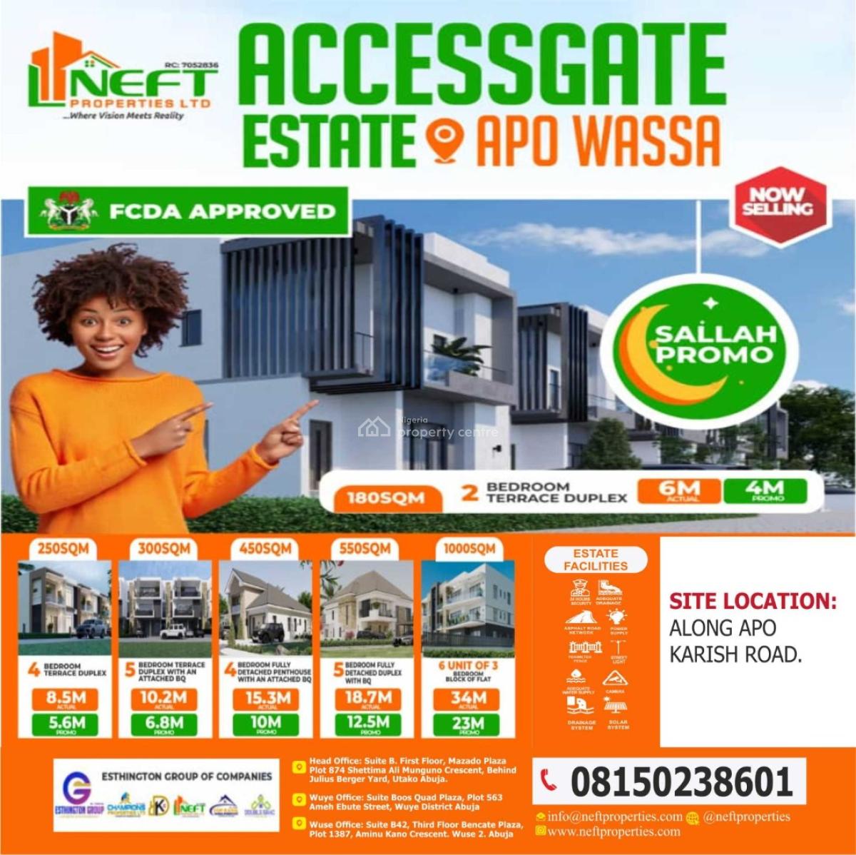 Plots of Land in a Serene Location in an Estate Apo Wasa, Accessgate Estate, Wasa, Apo, Abuja, Residential Land for Sale