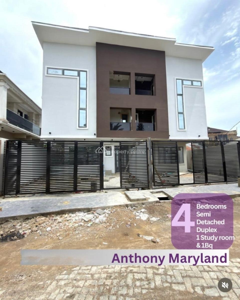 Newly Built 5bedroom Semi Detached House at Anthony, Anthony Maryland, Anthony, Maryland, Lagos, Semi-detached Duplex for Sale