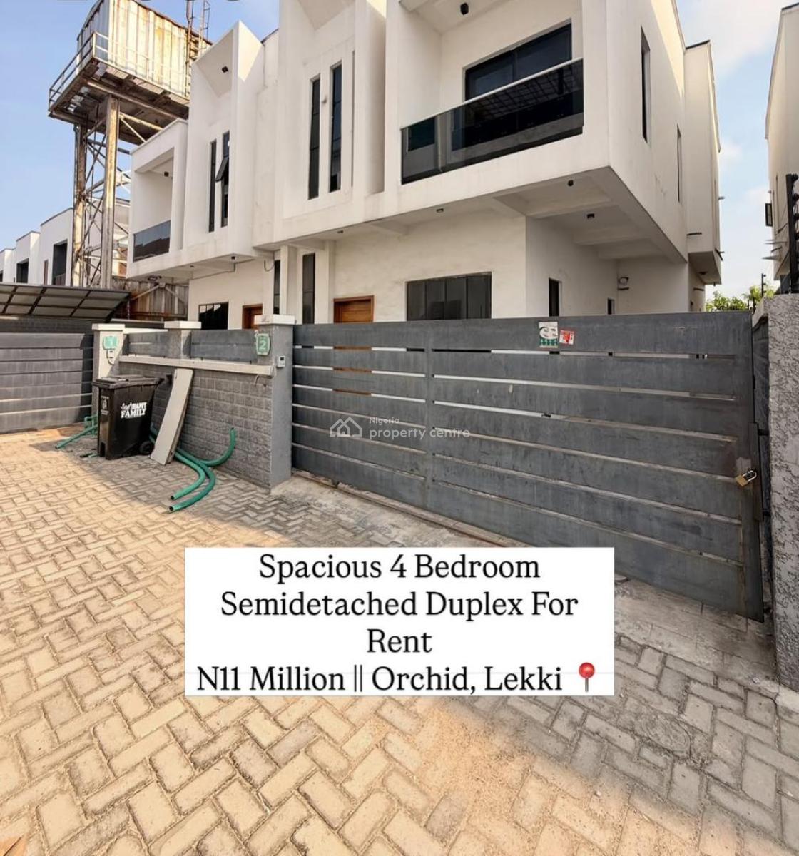 Spacious 4-bedroom Semi-detached Duplex, Orchid, Lekki, Lagos, Lekki, Lagos, Detached Duplex for Rent