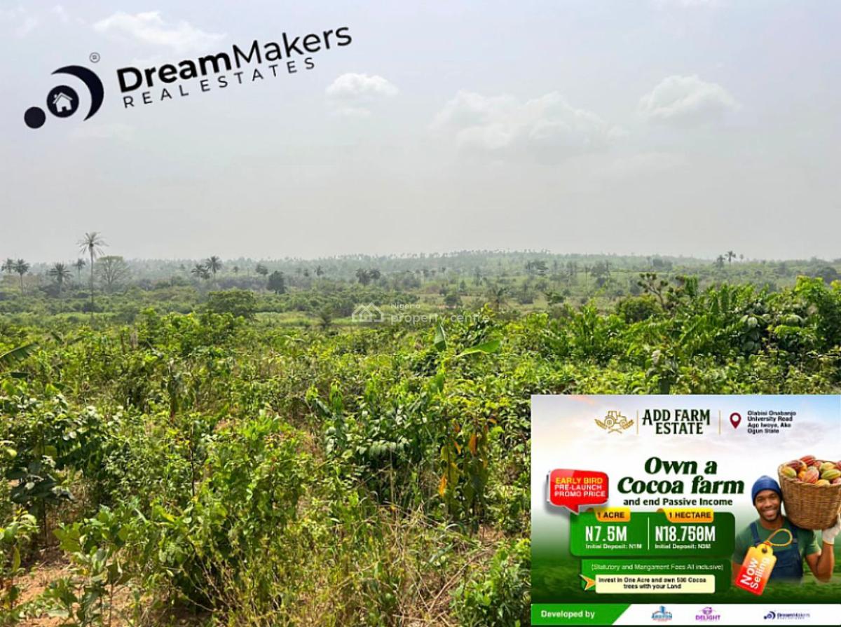 Own a Cocoa Farm Land, Add Farm Land, Km 46, Ogun, Industrial Land for Sale