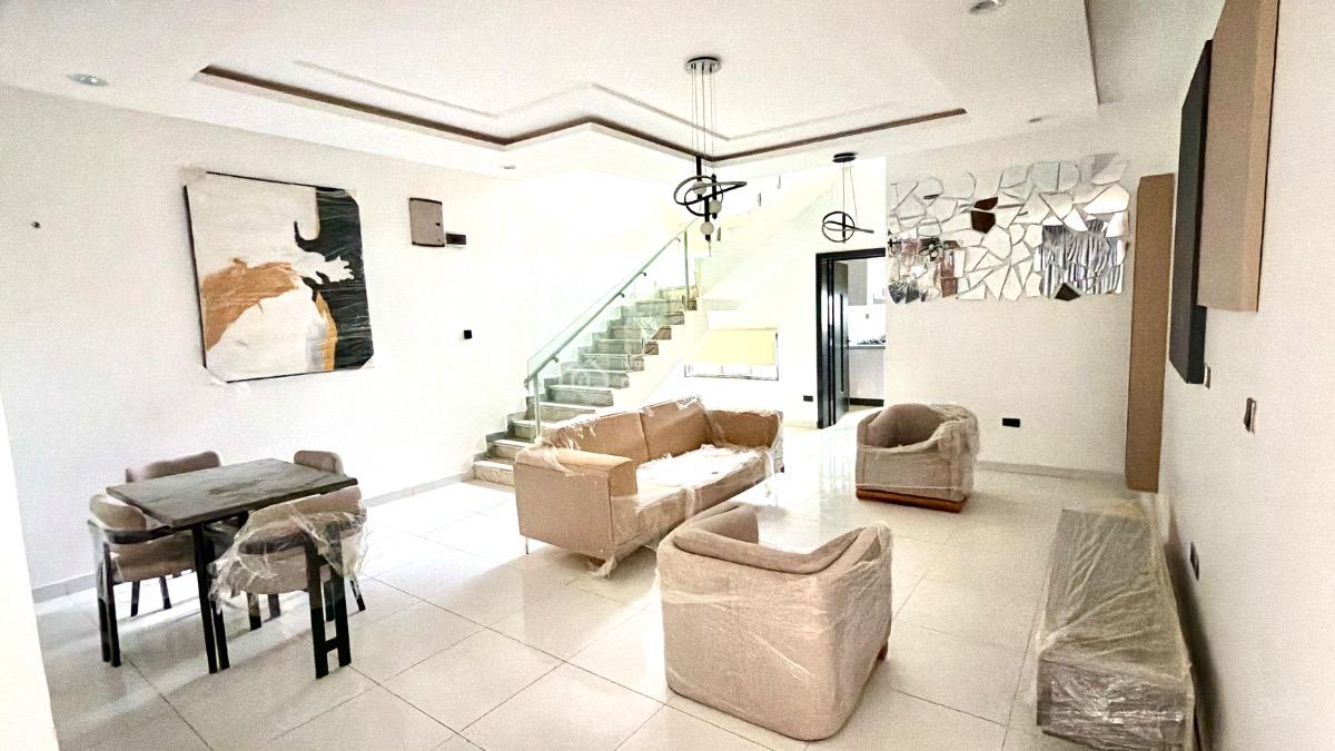 Fully Furnished- Luxury 5 Bedroom Duplex in with Swimming, Guzape Main, Guzape District, Abuja, Terraced Duplex for Sale