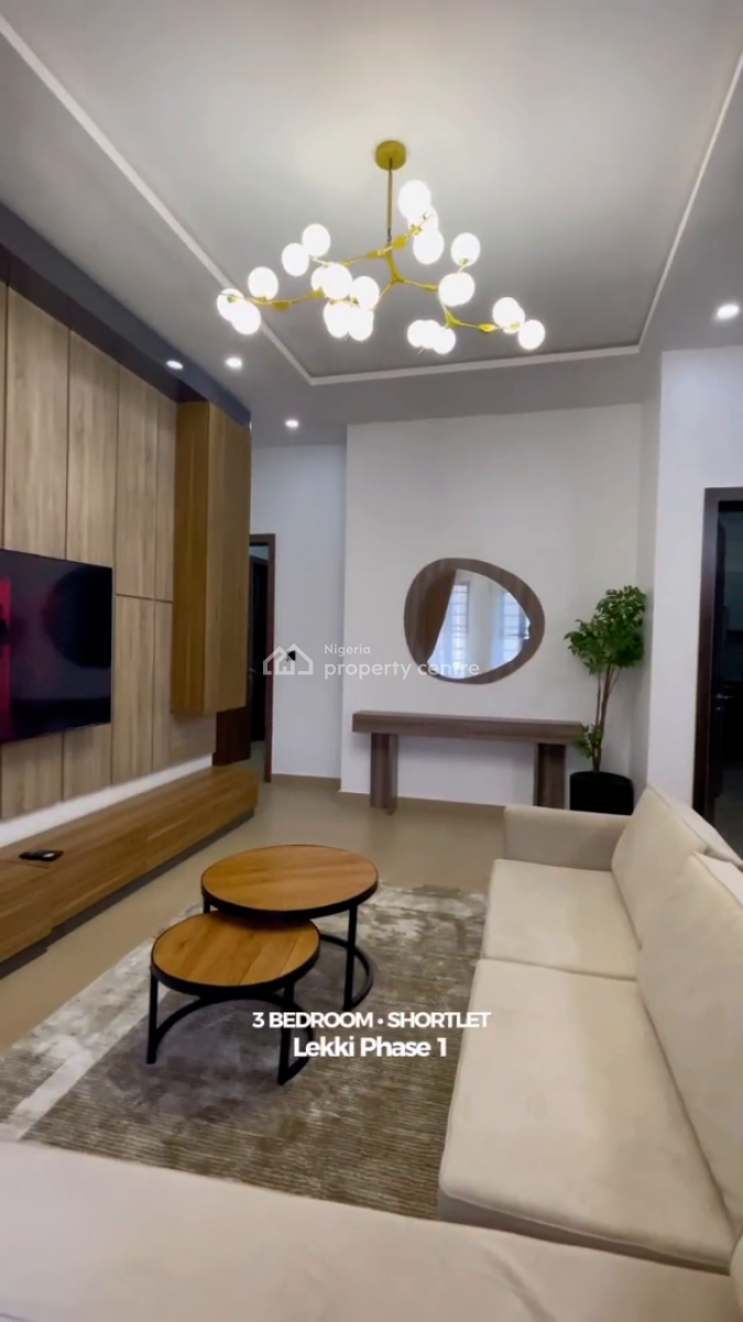 Nicely Furnished 3 Bedroom Apartment, Lekki Phase 1, Lekki, Lagos, Flat / Apartment Short Let