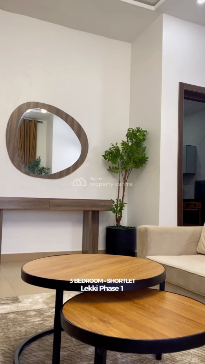 Nicely Furnished 3 Bedroom Apartment, Lekki Phase 1, Lekki, Lagos, Flat / Apartment Short Let