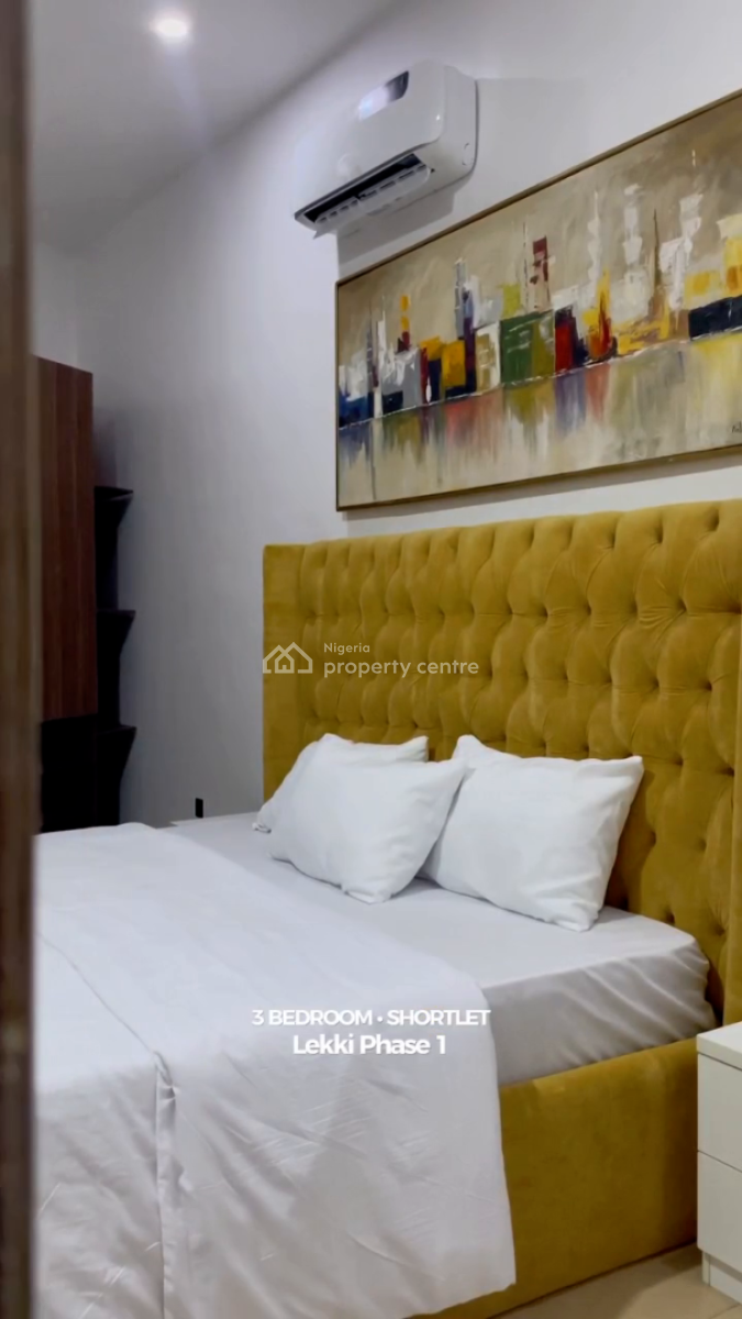 Nicely Furnished 3 Bedroom Apartment, Lekki Phase 1, Lekki, Lagos, Flat / Apartment Short Let