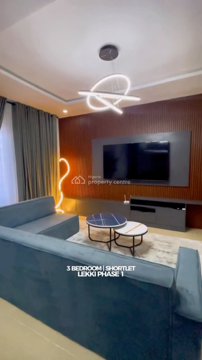 Nicely Furnished 3 Bedroom Apartment, Lekki Phase 1, Lekki, Lagos, Flat / Apartment Short Let