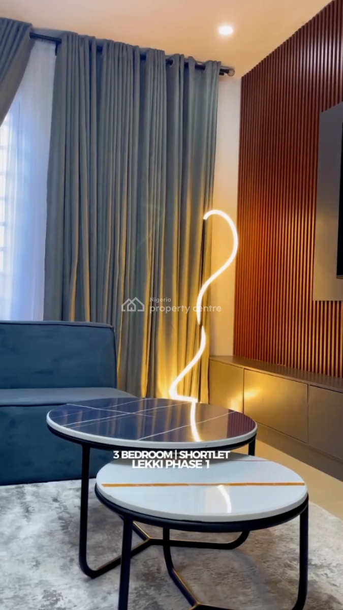 Nicely Furnished 3 Bedroom Apartment, Lekki Phase 1, Lekki, Lagos, Flat / Apartment Short Let