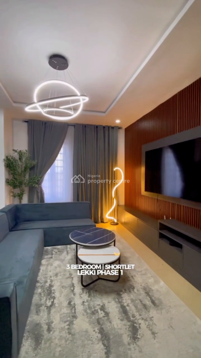 Nicely Furnished 3 Bedroom Apartment, Lekki Phase 1, Lekki, Lagos, Flat / Apartment Short Let