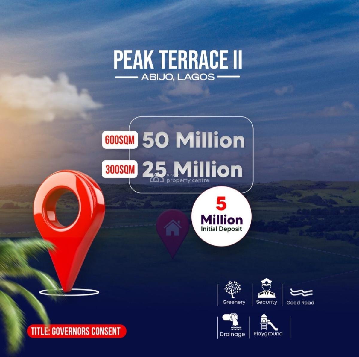 Land with Governors Consent, Peak Terrace 2, Abijo, Lekki, Lagos, Residential Land for Sale