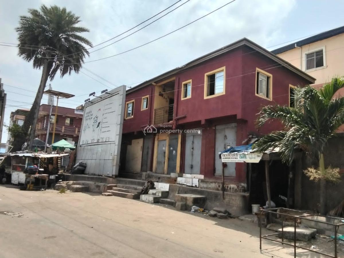Corner Piece Building of 6 Shops Down & Open Plan Upstairs, Herbert Marculey Way Yaba By Adekunle, Yaba, Lagos, House for Rent
